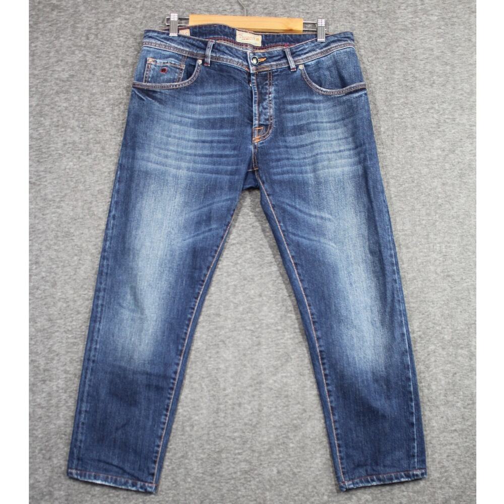 MARCO PESCAROLO Nerano 1 Blue Button Fly Jeans Men’s 35X27.5